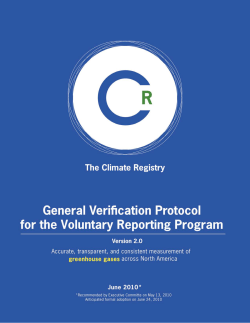 The Climate Registry`s General Verification Protocol Version 2.0