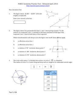 PARCC Geometry Practice Test – Released April, 2014 http