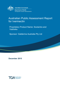 Ivermectin - Therapeutic Goods Administration (TGA)