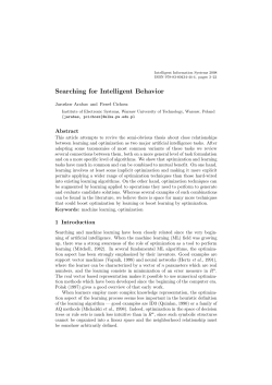 Searching for Intelligent Behavior