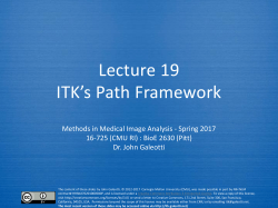 Creation and Demonstration of a Framework for Handling Paths in ITK