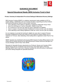 SENIF Guidance Document