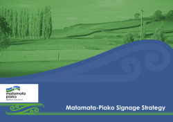 Matamata-Piako Signage Strategy - Matamata