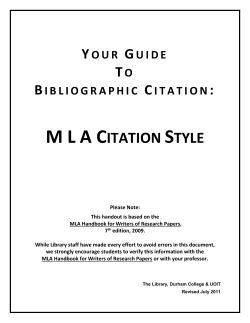 MLA HANDBOOK, 7th edition