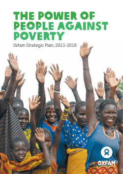 Oxfam Strategic Plan, 2013-2019