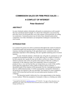 commission sales or firm-price sales