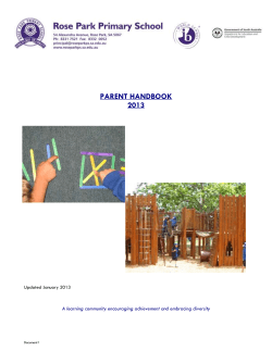 Ensembles - Rose Park Primary School