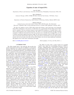 Equation of state of looped DNA - Instituut-Lorentz