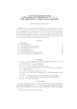 A structural theorem for codimension one foliations on Pn, n &ge; 3