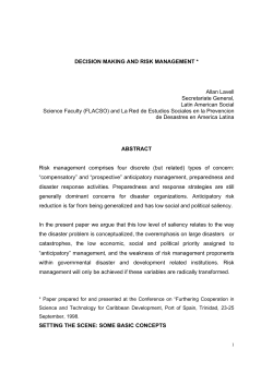 decision making and risk management