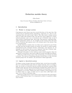Deduction modulo theory
