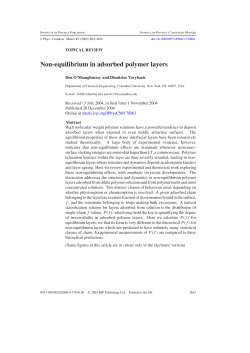 Non-equilibrium in adsorbed polymer layers