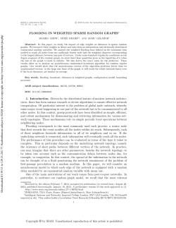 Flooding in Weighted Sparse Random Graphs