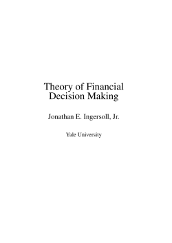 Theory of Financial Decision Making