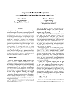 Nonprehensile Two Palm Manipulation with Non