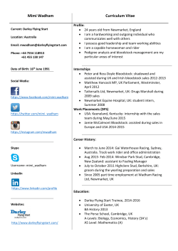 Mimi Wadham Curriculum Vitae
