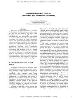 Modeling Collaborative Behavior