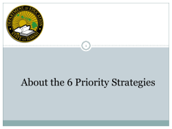 About the 6 Priority Strategies
