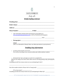 Styling on Location - Alexandria`s Beauty Salon