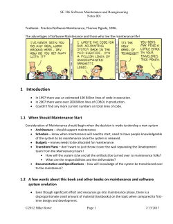 Practical Software Maintenance, Thomas Pigoski, 1996