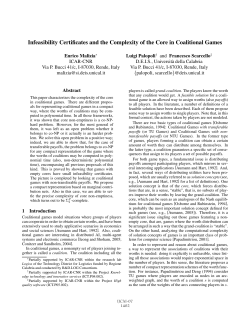 Infeasibility Certificates and the Complexity of the Core in
