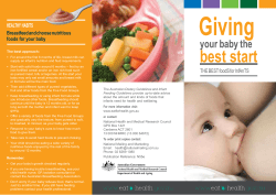 Giving your baby the best start