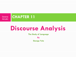 Discourse Analysis