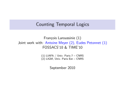 Counting Temporal Logics
