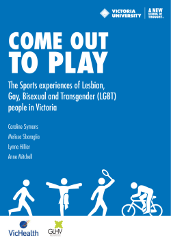 The Sports experiences of Lesbian, Gay, Bisexual and
