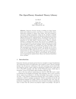 The OpenTheory Standard Theory Library