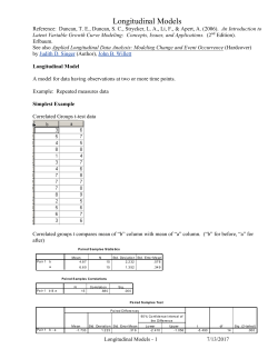 Longitudinal Models