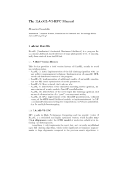 The RAxML-VI-HPC Manual
