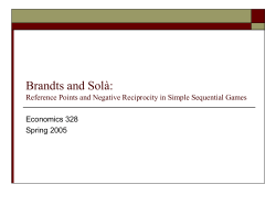Brandts and Sol&agrave;: Reference Points and Negative Reciprocity in