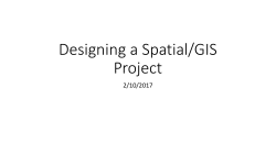Designing a Spatial/GIS Project