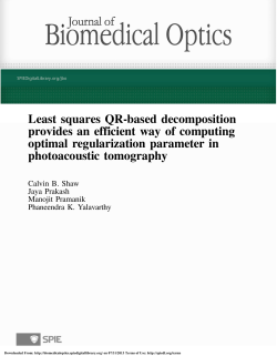 Least squares QR-based decomposition provides an efficient way of