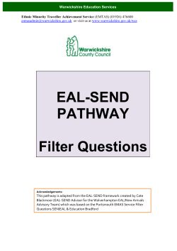 EAL-SEND Filter Questions Appendix 1