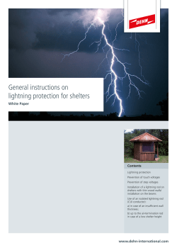 General instructions on lightning protection for shelters