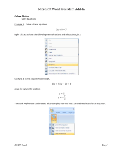 College Algebra - Gonzaga University :: WEB02