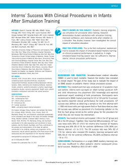 Interns` Success With Clinical Procedures in Infants After