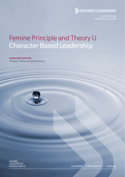 Femine Principle and Theory U Character Based Leadership