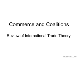 Commerce and Coalitions - Review of International Trade Theory -