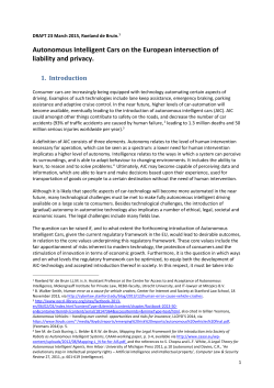 Autonomous Intelligent Cars on the European intersection of liability