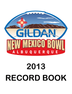 Gildan New Mexico Bowl 2013 Records Book 1