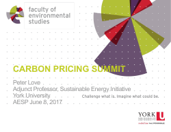 Carbon Economy Event. Peter Love, was Ontario`s First