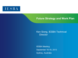 Sept 2013 Strategy and Work Plan Slides