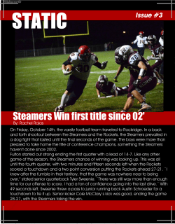 Steamers Pre Steamers Win first title since 02`