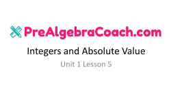 Integers and Absolute Value