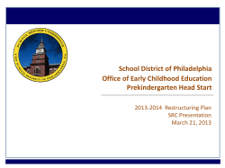 Head Start Funding Trends - Philadelphia Public School Notebook