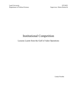Institutional Competition - Lund University Publications