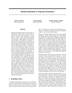 Bounded Rationality in Wagering Mechanisms